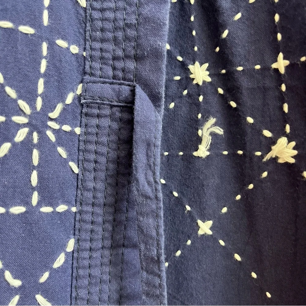 kiriko hand-stitched sashiko cotton haori jacket - Picture 6 of 14